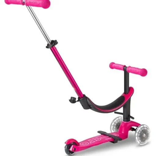 Micro Kickboard - rodas LED Mini2Grow, scooter 4 em 1, para crianças de 1 a 6 anos, rosa
