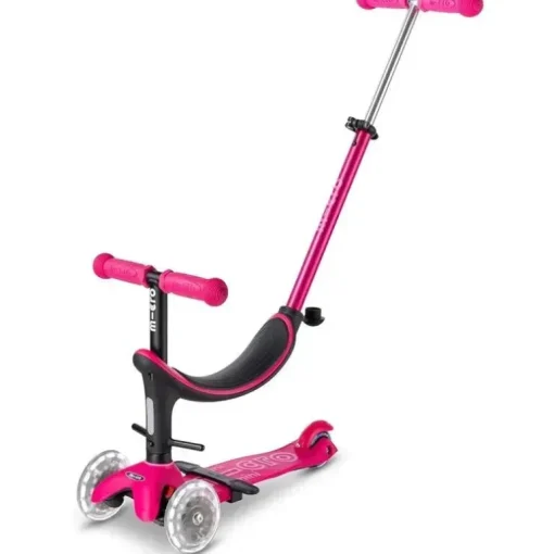 Micro Kickboard - rodas LED Mini2Grow, scooter 4 em 1, para crianças de 1 a 6 anos, rosa