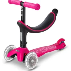 Micro Kickboard - rodas LED Mini2Grow, scooter 4 em 1, para crianças de 1 a 6 anos, rosa
