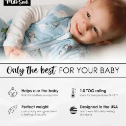 Milk Snob - Saco de dormir para bebês da Disney, saco de dormir sem mangas e cobertor com zíper vestível, Toy Story
