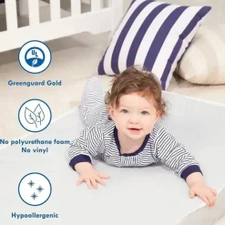 Million Dollar Baby - Colchão de berço MINI à prova d'água DaVinci Deluxe Coil em branco