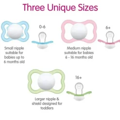 Mini chupetas de ar para meninas Mam, 0-6M
