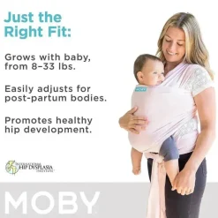 Moby - Porta-bebês envoltório de quartzo rosa
