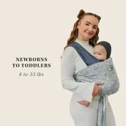 Moby - Transportador Easy-Wrap, Transportador de Bebê e Wrap in One, Disney Star Wars Grogu's Galaxy