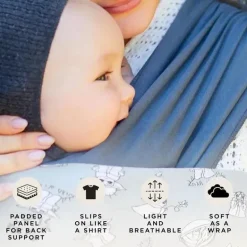 Moby - Transportador Easy-Wrap, Transportador de Bebê e Wrap in One, Disney Star Wars Grogu's Galaxy