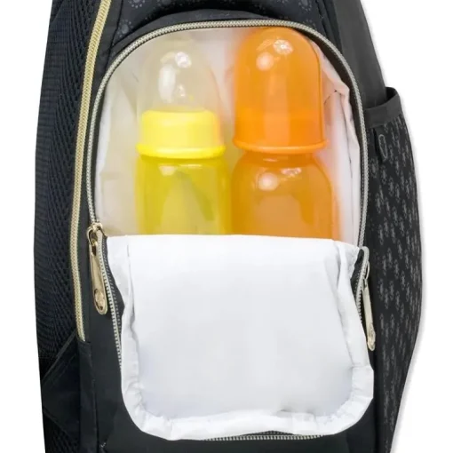 Mochila Mochila Bolsa Fraldas Fisher-Price, sistema de bolso Fastfinder, preto