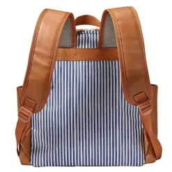 Mochila Tomy - Jj Cole Popperton Bolsa de Fraldas Cognac Strip