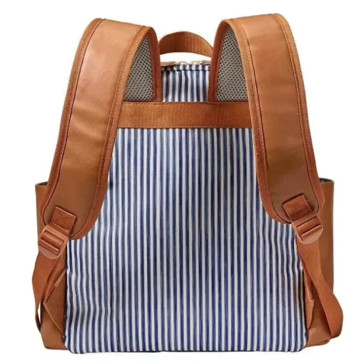 Mochila Tomy - Jj Cole Popperton Bolsa de Fraldas Cognac Strip