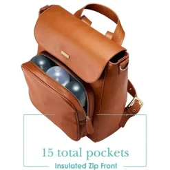 Mochila Tomy Jj Cole Conhaque Brown Pu Brookmont
