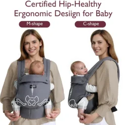 Momcozy - Baby Carrier Newborn To Toddler, Grey