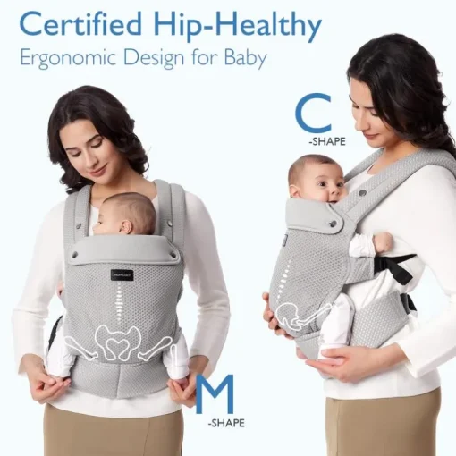 Momcozy - Baby Carrier Newborn To Toddler, Mesh Grey