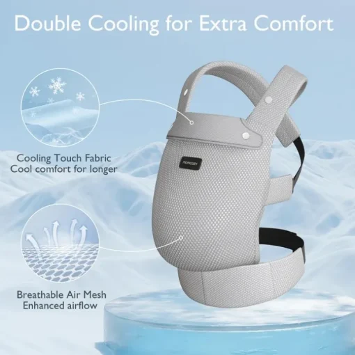 Momcozy - Baby Carrier Newborn To Toddler, Mesh Grey
