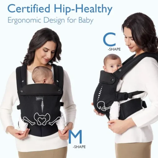 Momcozy - Baby Carrier Newborn To Toddler, Mesh Black