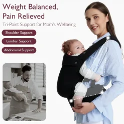 Momcozy - Baby Carrier Newborn To Toddler, Black