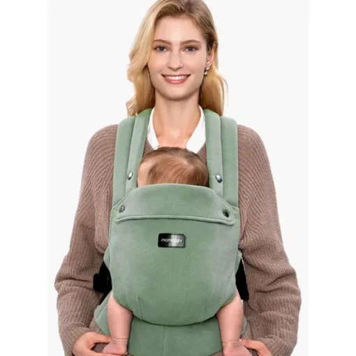 Momcozy - Baby Carrier With Natural Cotton Linen, Sage Green