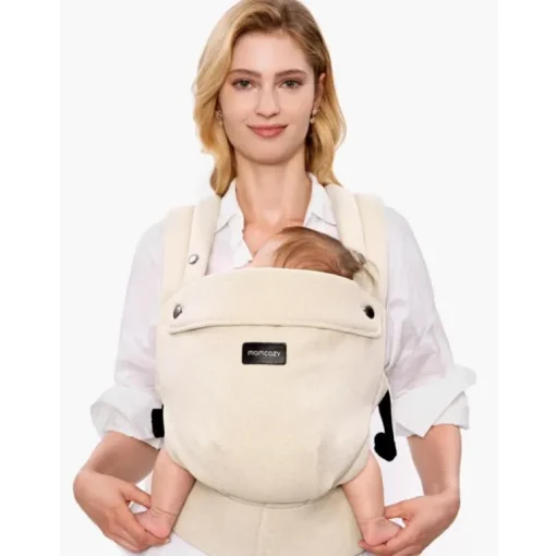 Momcozy - Baby Carrier With Natural Cotton Linen, Light Amber