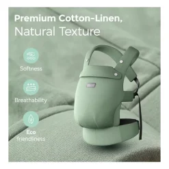 Momcozy - Baby Carrier With Natural Cotton Linen, Sage Green