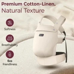 Momcozy - Baby Carrier With Natural Cotton Linen, Light Amber