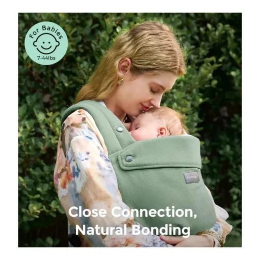 Momcozy - Baby Carrier With Natural Cotton Linen, Sage Green
