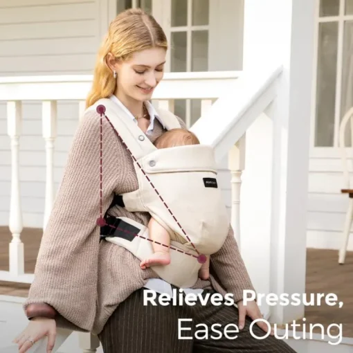 Momcozy - Baby Carrier With Natural Cotton Linen, Light Amber