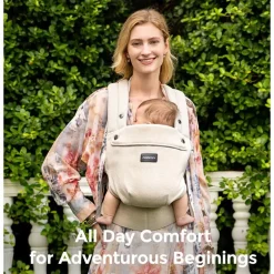 Momcozy - Baby Carrier With Natural Cotton Linen, Light Amber