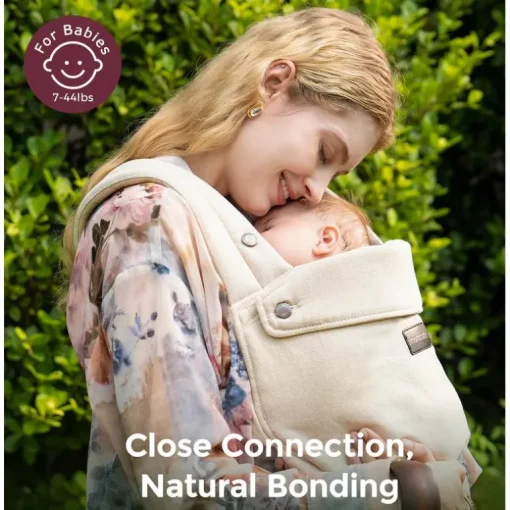 Momcozy - Baby Carrier With Natural Cotton Linen, Light Amber