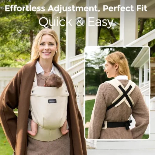 Momcozy - Baby Carrier With Natural Cotton Linen, Light Amber