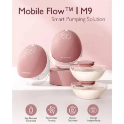 Momcozy - Bomba tira-leite dupla mãos livres Mobile Flow M9