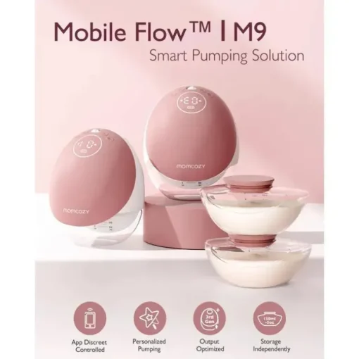 Momcozy - Bomba tira-leite dupla mãos livres Mobile Flow M9