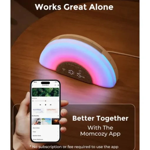 Momcozy - Dreamsync Smart Baby Sound Machine, Rainbow Light & App Control