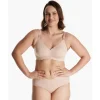 Momcozy - Seamless Floral Push Up Nursing Bra, Oyster Pink