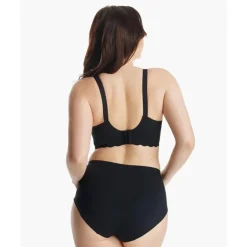 Momcozy - Seamless Floral Push Up Nursing Bra-Black