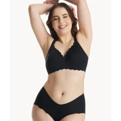 Momcozy - Seamless Floral Push Up Nursing Bra-Black