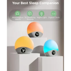 Momcozy - Sunrise Alarm Clock Wake Up Light Sound Machine