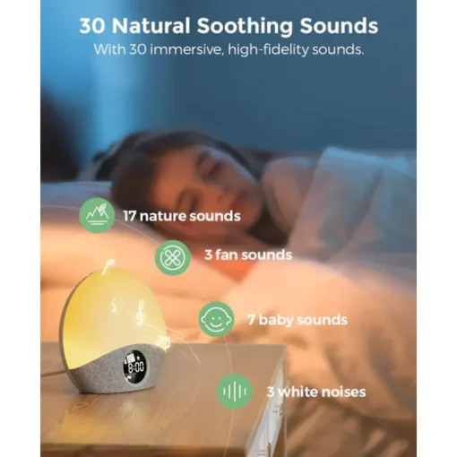 Momcozy - Sunrise Alarm Clock Wake Up Light Sound Machine