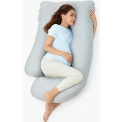 Momcozy - U Shaped Cooling Fabric Pregnancy Pillow
