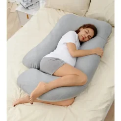 Momcozy - U Shaped Cooling Fabric Pregnancy Pillow