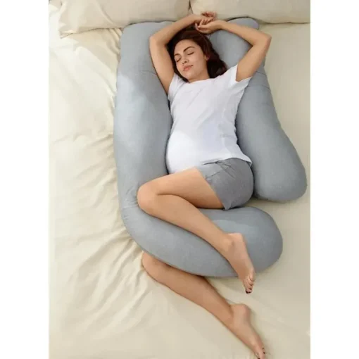 Momcozy - U Shaped Cooling Fabric Pregnancy Pillow