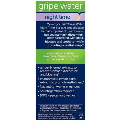 Mommy's Bliss Gripe Water Night Time, 4 Oz