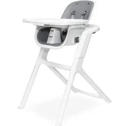 4 Moms - Cadeira alta Connect, branca/cinza