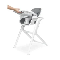 4 Moms - Cadeira alta Connect, branca/cinza