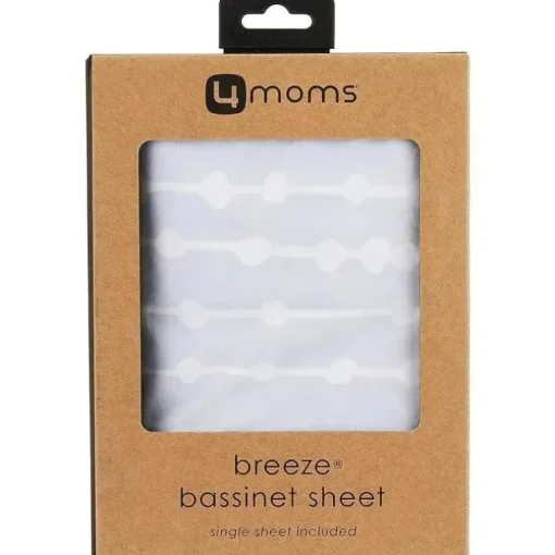 4 Moms - Lençol de berço de tecido impermeável Breeze, cinza