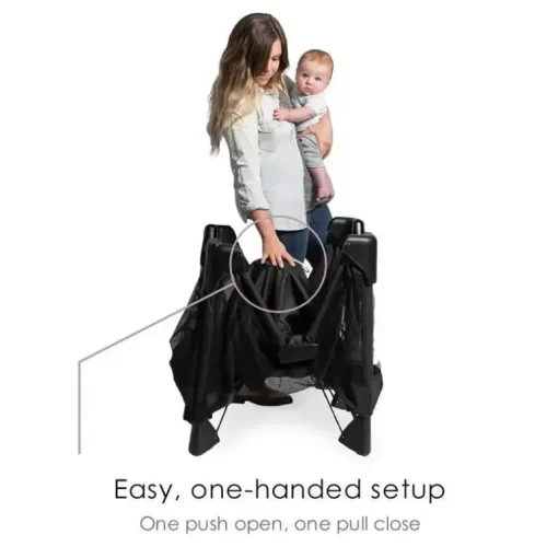 4 Moms - Playard portátil Breeze Plus, preto