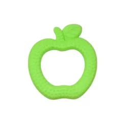 Mordedor de frutas de silicone de brotos verdes, maçã