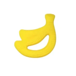 Mordedor de frutas de silicone com brotos verdes, banana