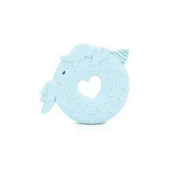 Mordedor de silicone Loulou Lollipop - Rosquinha de unicórnio azul