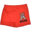 Moschino - Calção de banho para bebê menino com urso em óculos de sol, vermelho