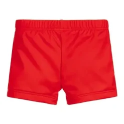 Moschino - Calção de banho para bebê menino com urso em óculos de sol, vermelho