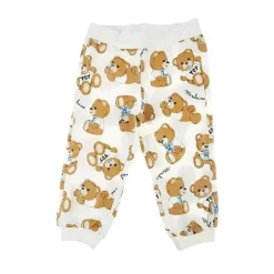 Moschino Baby - Conjunto de camiseta com calça com estampa de urso, cinza