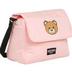 Moschino Baby - Diaper Bag With Changing Mt Bear Logo Print, Pink